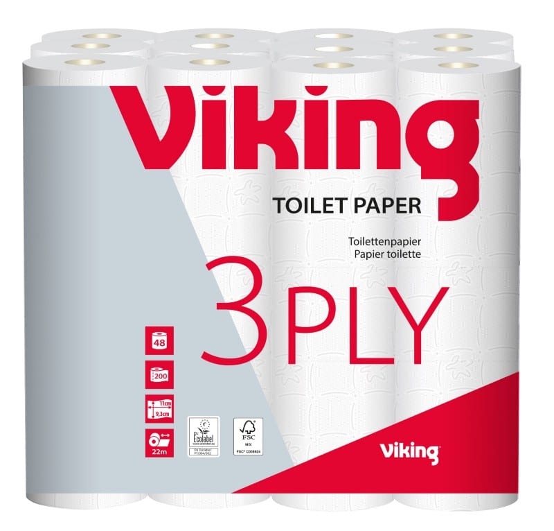 Viking Standard Toiletpapier 3-laags 48 Rollen à 200 Vellen