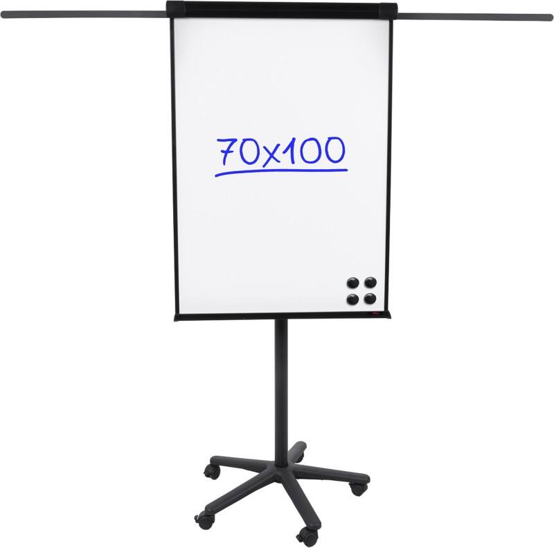 Viking Magnetisch Mobiele flipchart Hout, staal 70 (B) x 100 (H) cm Zwart