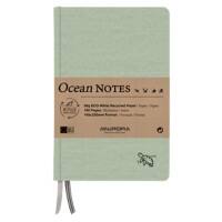 AURORA Ocean Linen Notitieboek Speciaal formaat Gelinieerd Genaaid Harde rug Groen Niet geperforeerd 192 pagina's