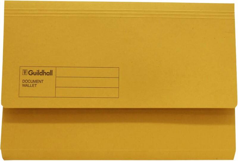 Exacompta Guildhall Documentmap GDW1-YLWZ A4, Foolscap Manila 35,6 (B) x 0,3 (D) x 24,5 (H) cm Geel 50 Stuks