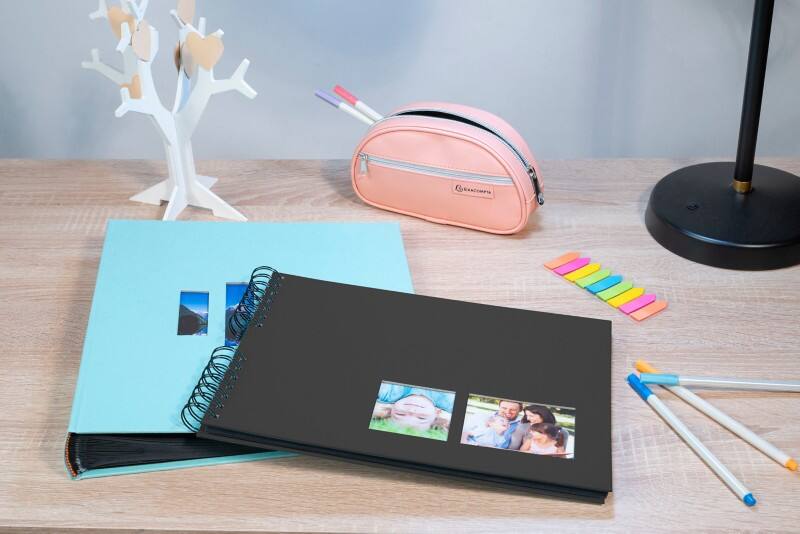 Exacompta Milano Fotoalbum Spiraal Harde kaft Papier 22 x 32 x 3 cm Zwart