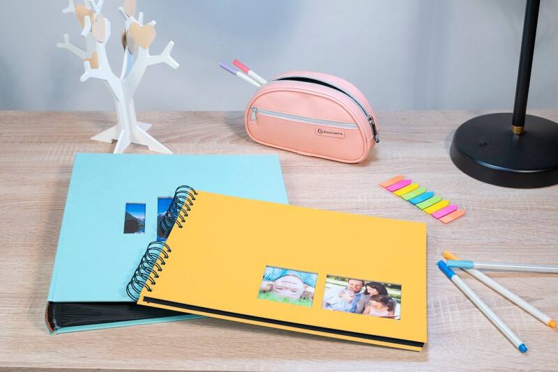 Exacompta Milano Fotoalbum Spiraal Harde kaft Papier 22 x 32 x 3 cm Geel