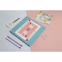 Exacompta Carte de Jeu Fotoalbum Harde kaft Papier 24,7 x 24,7 x 1,7 cm Roze, blauw