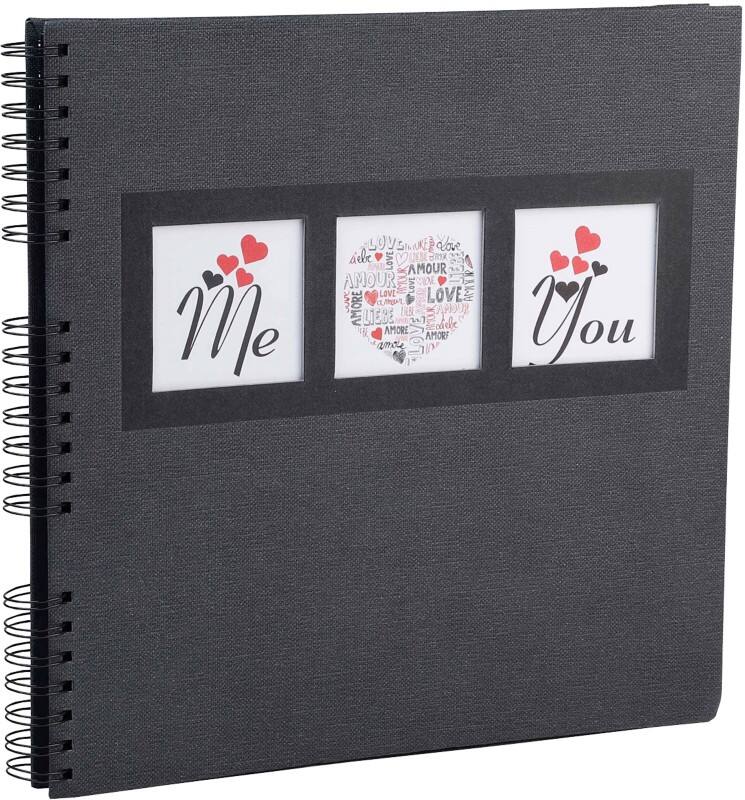 Exacompta Me & You Fotoalbum Spiraal Harde kaft Papier 33 x 35 x 3,3 cm Zwart