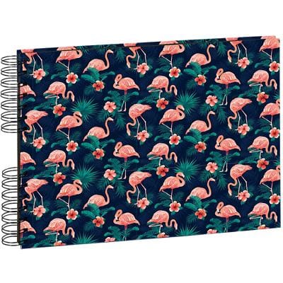 Exacompta Flamingo Fotoalbum Spiraal Harde kaft Papier 22 x 32 x 3 cm Nachtblauw