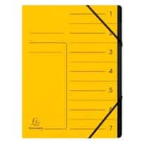 Exacompta Sorteermap 541709E Gewafeld karton Geel 24,5 (B) x 0,5 (D) x 32 (H) cm Pak van 10