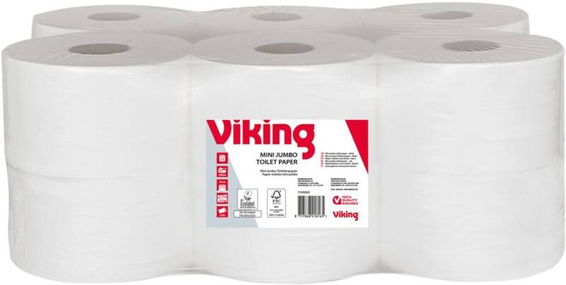 Viking Mini Jumbo Toiletpapier 2-laags 1193063 12 Rollen à 529 Vellen
