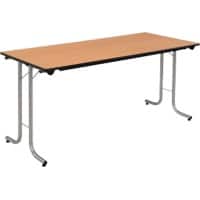 Sodematub Fliptop tafel Beuken Staal 160 x 70 x 74 mm