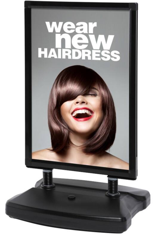 SHOWDOWN Windtalker City Stoepbord 70 x 100 cm Aluminium Zwart WTR70x100BLK