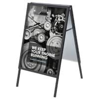 SHOWDOWN Stoepbord 70  x 100 cm Aluminium Zwart