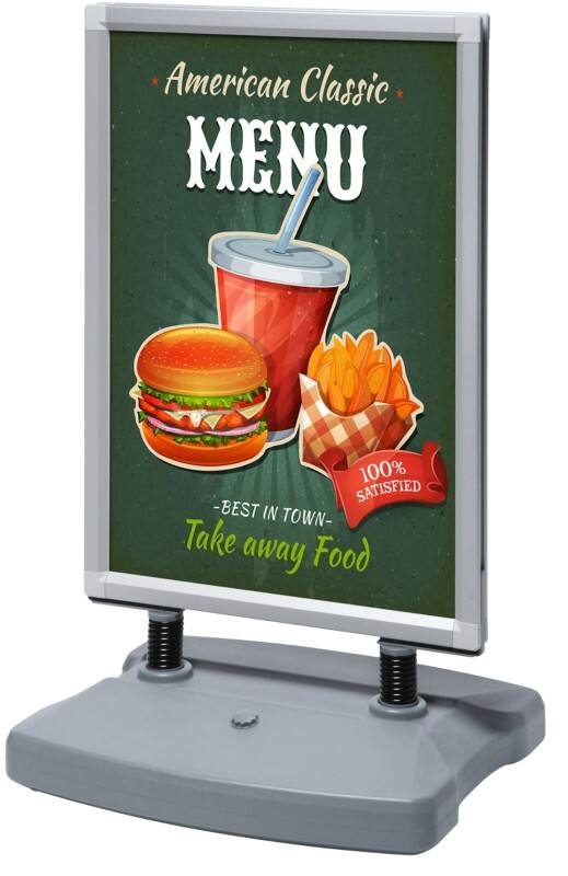 SHOWDOWN Windtalker City Stoepbord 50 x 70 cm Aluminium Zilver WTR50x70