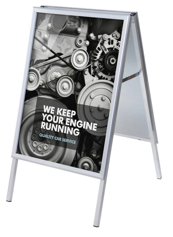 SHOWDOWN Stoepbord 50 x 70 cm Aluminium Zilver ZP50X70G32ME