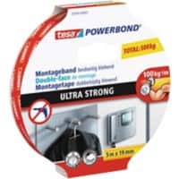tesa Montagetape Powerbond Glad Wit 19 mm (B) x 5 m (L) PE-schuim (Polyetheen)  5 m 