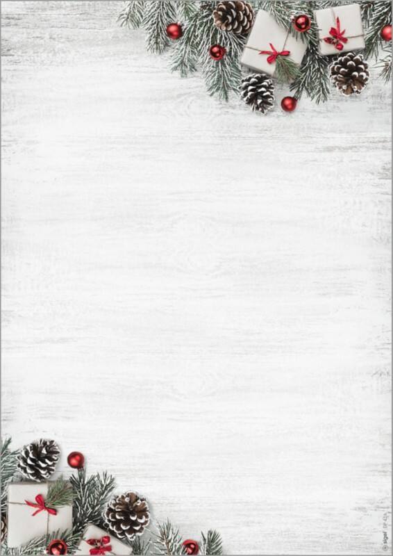 Sigel Scandinavian Christmas A4 Briefpapier Groen, rood 90 g/m² 100 Stuks