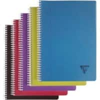 Clairefontaine Notitieboek A4 Gelinieerd Dubbeldraads Polypro Soepele kaft Kleurenassortiment Niet geperforeerd