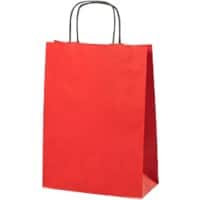 Papieren zak Gedraaid handvat 240x110x330 mm 8,7 L Rood Pak van 200