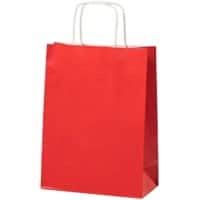 Papieren zak Gedraaid handvat 320x120x410 mm 15,7 L Rood Pak van 200