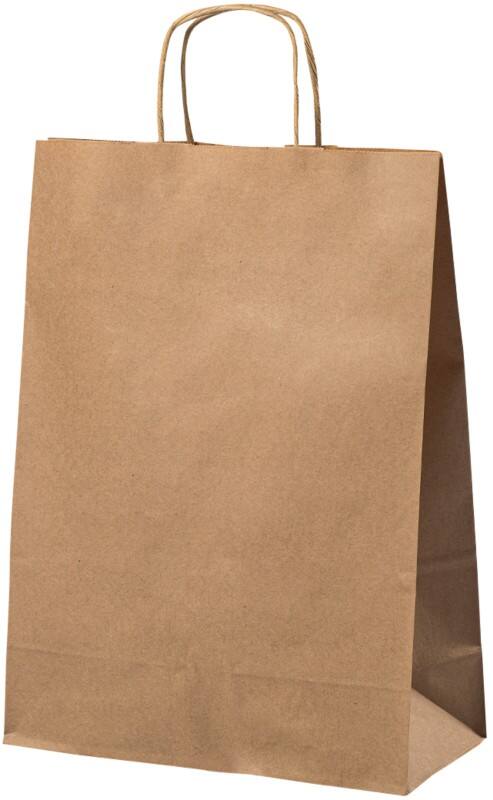 Papieren zak Gedraaid handvat 240x110x330 mm 8,7 L Bruin Pak van 250