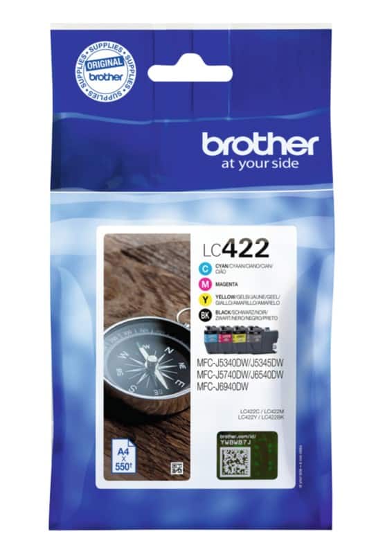 Brother LC422VAL Origineel Inktcartridge Multipak  4 Stuks