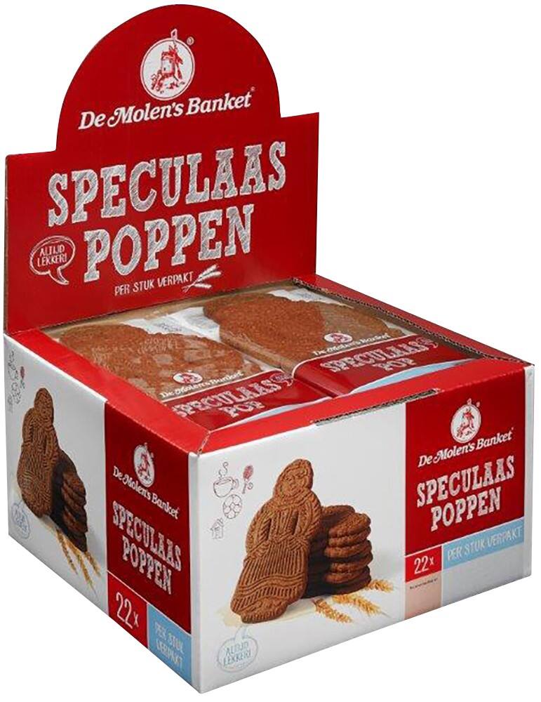 De Molen's Banket Speculaaspoppen Koekjes 22 Stuks à 50 g