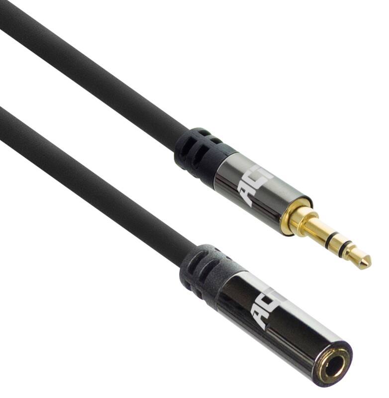 ACT Audio-verlengkabel AC3615 Zwart 2 m