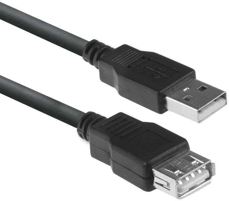 ACT USB 2.0 verlengkabel AC3043 Zwart 3 m