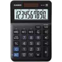 Casio Bureaurekenmachine 10 -cijferige display Zwart Zonne-energie, Batterij MS-10F