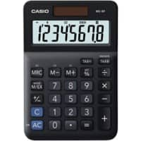 Casio Bureaurekenmachine 8 -cijferige display Zwart Zonne-energie, Batterij MS-8F