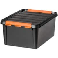 SmartStore magazijnbak PP (polypropeen) zwart, oranje 30 x 40 x 19 cm