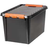 SmartStore Pro 45 Magazijnbak 50 l Zwart, oranje 39 x 59 x 34 cm 4 Stuks