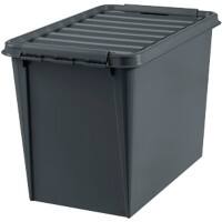 SmartStore Recycled 65 magazijnbak 61 l met deksel grijs 39 x 59 x 43 cm 3 stuks