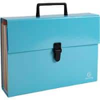 Exacompta Aquarel sorteermap 18 vakken A4 karton blanco pastelblauw 56762E