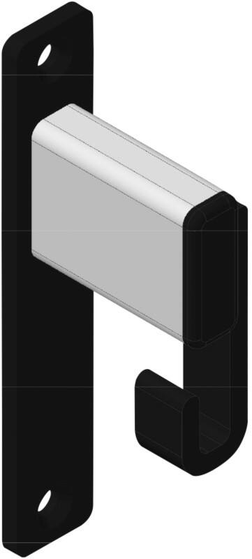 Vepa Bins Wandkapstok Pro-line 1 Haak Zilver