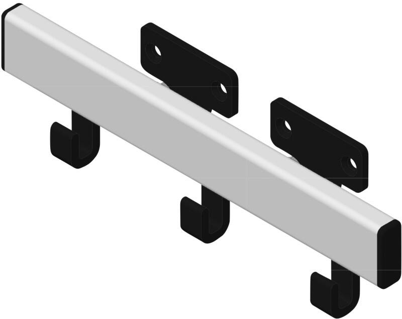 Vepa Bins Wandkapstok Pro-line 3 Haken Zilver Pro-line 3 Haken