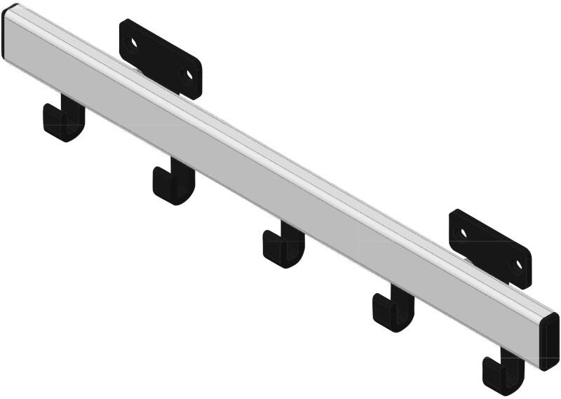 Vepa Bins Wandkapstok Pro-line 5 Haken Zilver