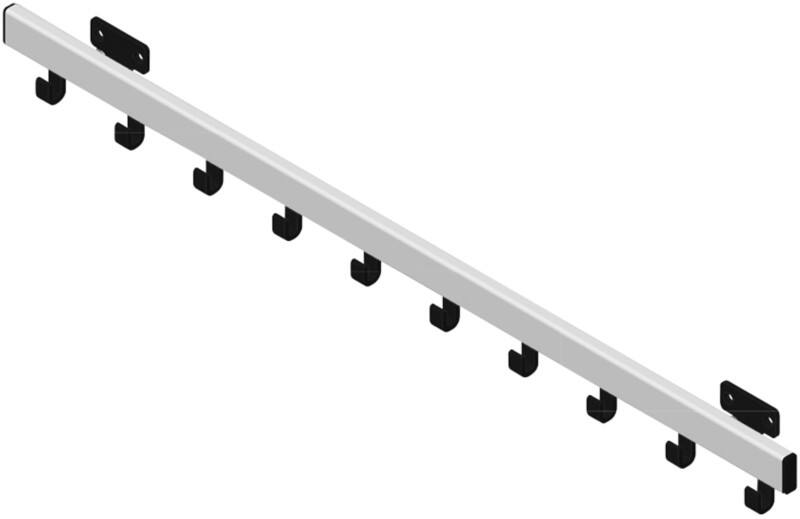 Vepa Bins Wandkapstok Pro-line 10 Haken Zilver