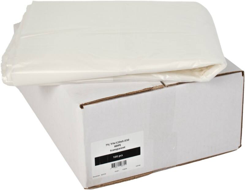 Gemiddeld gebruik Afvalzak 300 l Transparant Hdpe 100 Stuks