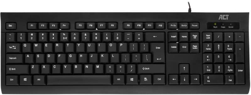 ACT Toetsenbord Bedraad QWERTY (US) Nee Zwart AC5410