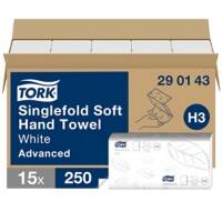 Tork Handdoeken Wit 1-laags 290143 15 stuks van 250 vellen