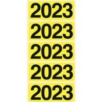 Bene Zelfklevende rugetiketten jaartal 2023 Geel 60 x 25,5 mm 100 Stuks