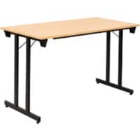 Sodematub Rechthoekig Vouwtafel TPMU126 Beuken Hout Zwart 1.200 x 600 x 740 mm