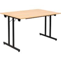Sodematub Rechthoekig Vouwtafel TPMU128 Beuken Hout Zwart 1.200 x 800 x 740 mm