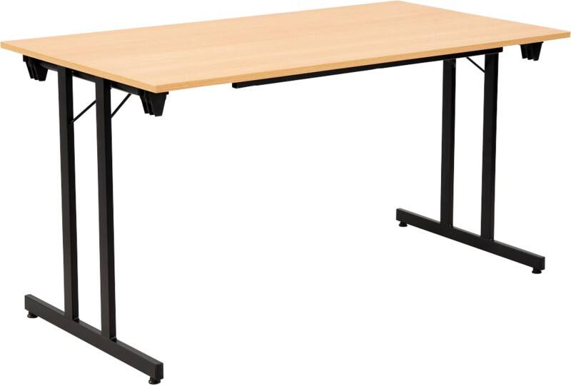 Sodematub Rechthoekig Vouwtafel TPMU147 Beuken Hout Zwart 1.400 x 700 x 740 mm