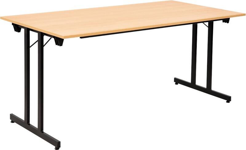 Sodematub Rechthoekig Vouwtafel TPMU168 Beuken Hout Zwart 1.600 x 800 x 740 mm
