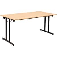 Sodematub Rechthoekig Vouwtafel TPMU168 Beuken Hout Zwart 1.600 x 800 x 740 mm