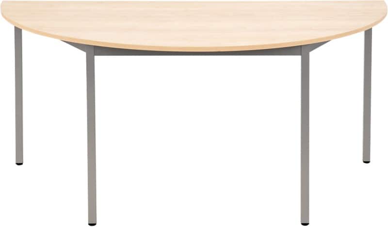 Sodematub Halfrond Halfronde tafel Beuken IJzer Zilver 1.600 x 800 x 740 mm