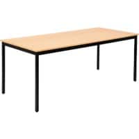 Sodematub Rechthoekig Tafel Beuken IJzer Zwart 1.800 x 800 x 740 mm