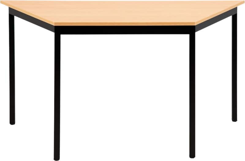Sodematub Trapeziumvormig Trapeziumvormige tafel Beuken IJzer Zwart 1.400 x 700 x 740 mm