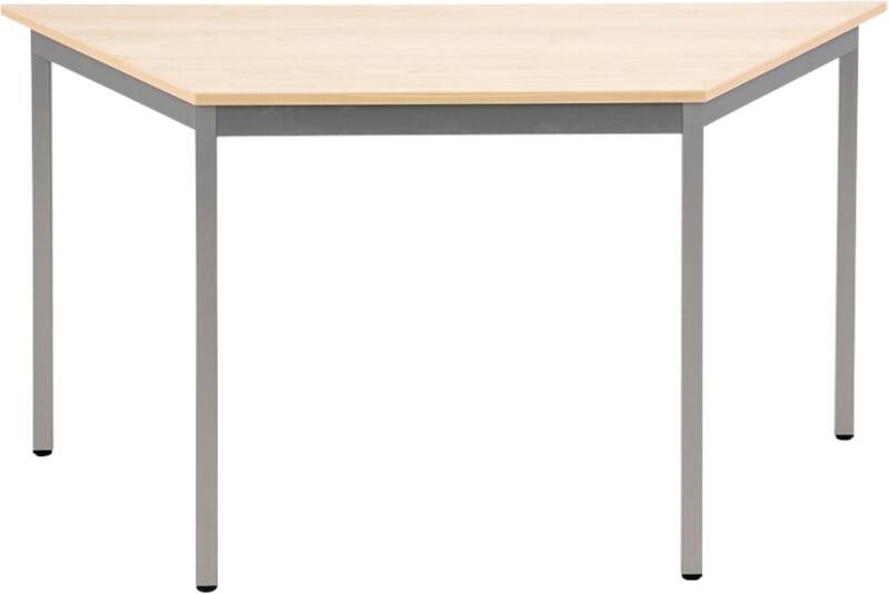Sodematub Trapeziumvormig Vergadertafel Beuken IJzer Zilver 1.400 x 700 x 740 mm