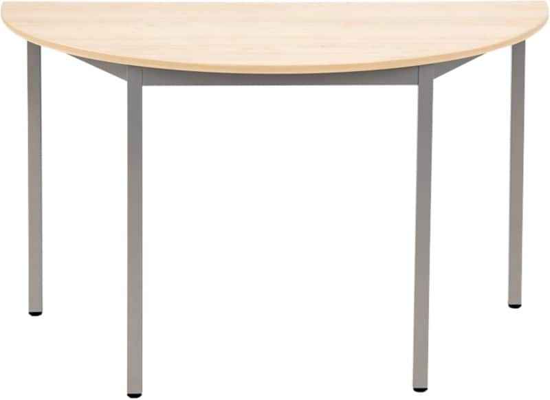 Sodematub Halfrond Halfronde tafel Beuken IJzer Zilver 1.200 x 600 x 740 mm